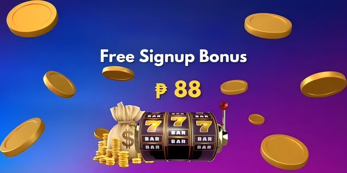 Welcome package promotional banner with bonus coins artwork